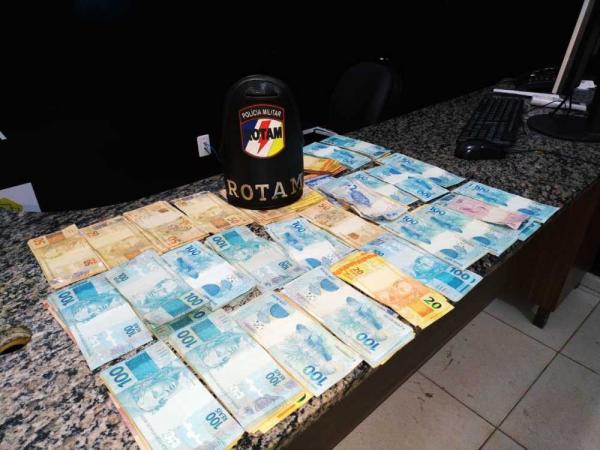 Polícia Militar recupera R$ 27.630 reais e prende autor de furto em estabelecimento comercial em Palmas
