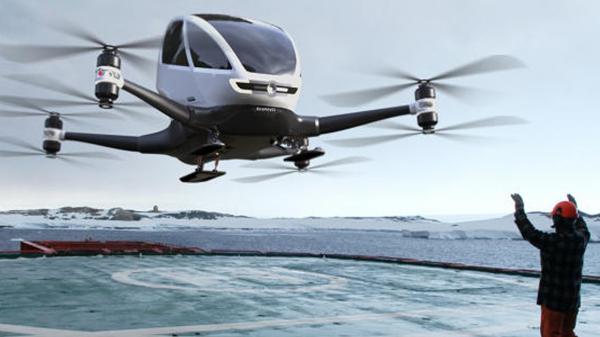 Ehang 184: 'drone táxi' autônomo faz primeiros testes com passageiros