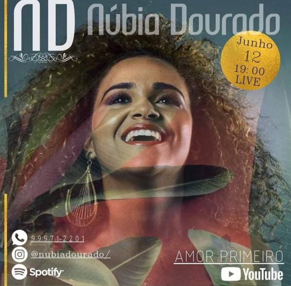 Núbia Dourado vai fazer live especial do Dia dos Namorados com o lançamento do video clipe 