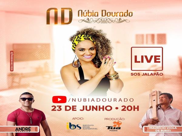 Nova data da live de Núbia Dourado intitulada  