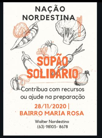 Walter Nordestino e amigos lançam projeto Sopão Solidário na região sul de Palmas 