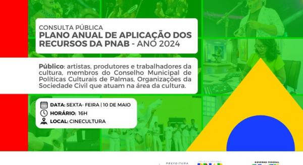 Fundação Cultural de Palmas promoverá consulta pública sobre a aplicação da Pnab